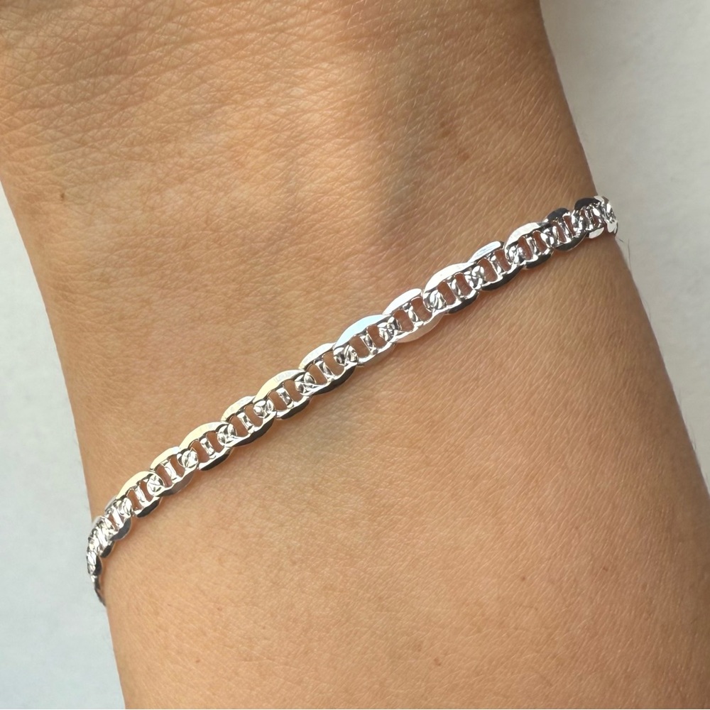 925 Sterling Silver Mariner Chain Bracelet 💎 Classic Nautical Link – New!